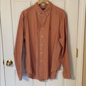 Orange gingham Ralph Lauren buttondown